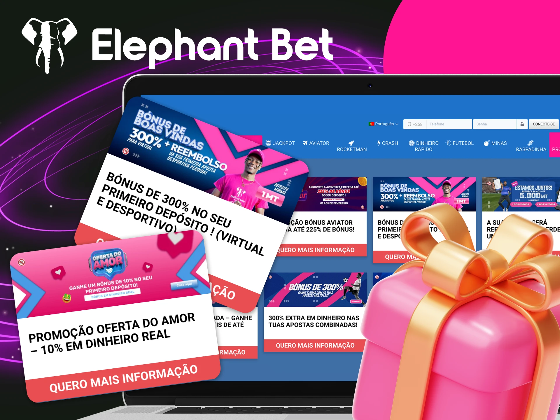 Existem bônus para os jogadores do cassino online Elephant Bet.
