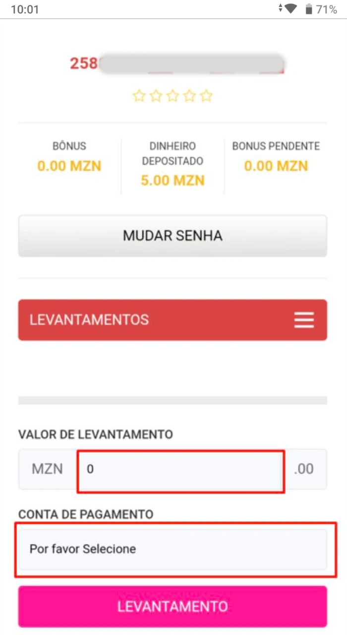 Escolha um sistema de pagamento que lhe seja conveniente para levantamento para a Elephant Bet.