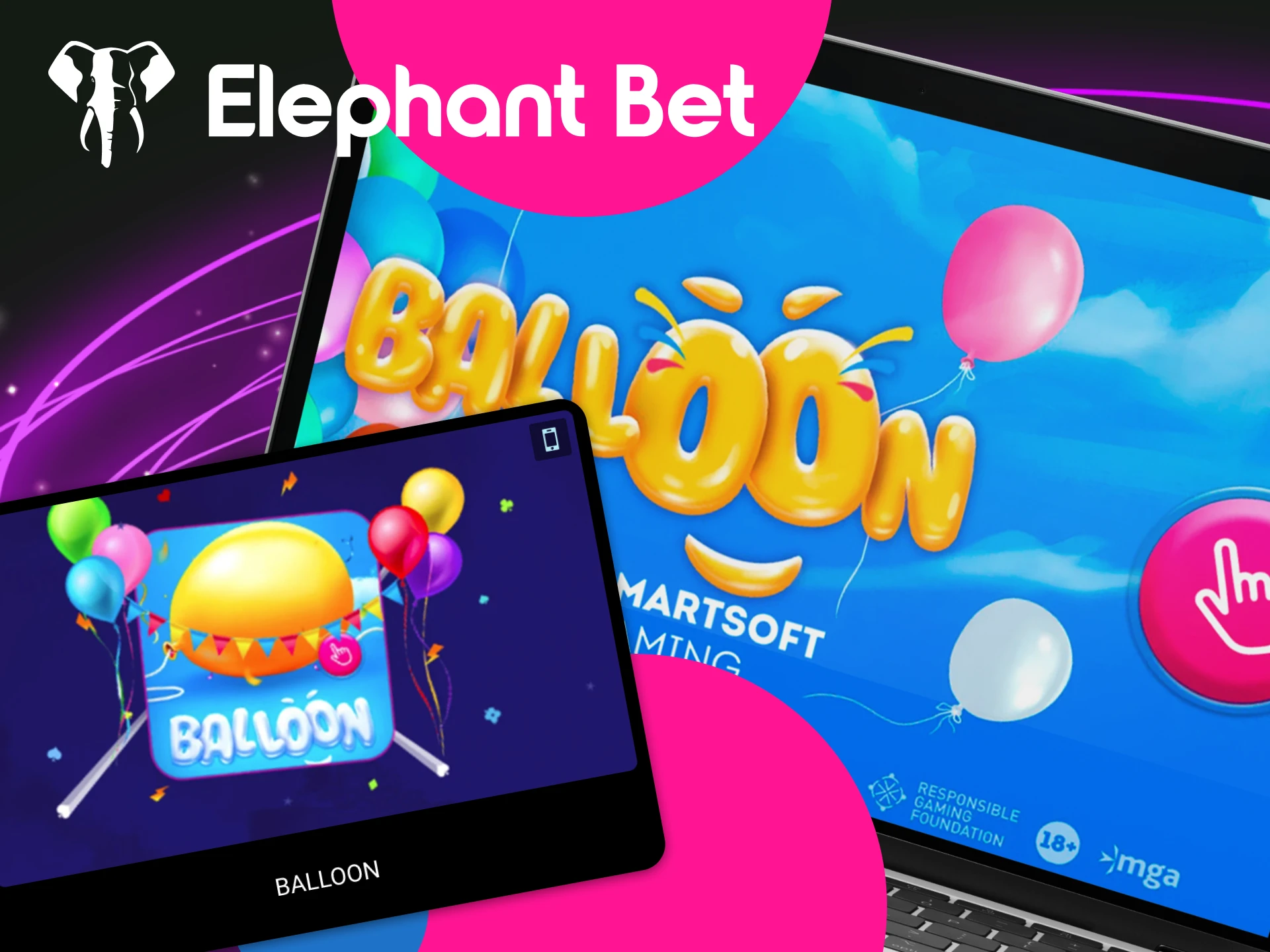 O que fazer no jogo Balloon no casino online Elephant Bet.