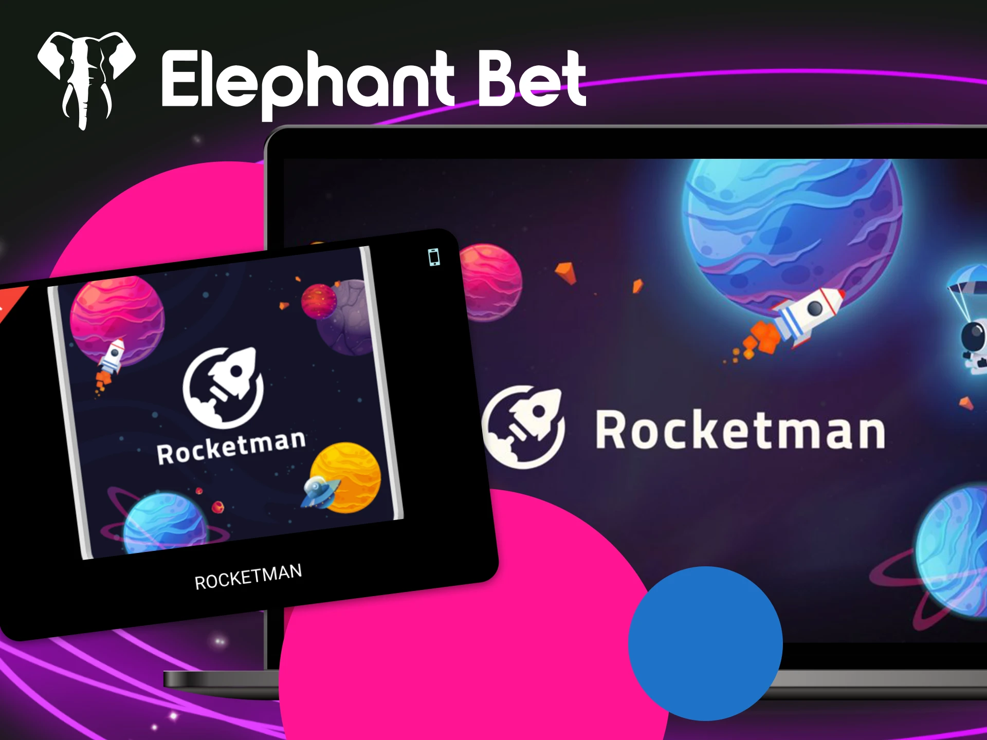 O acesso ao jogo Rocketman pode ser encontrado no menu do sítio Web do Elephant Bet Casino.