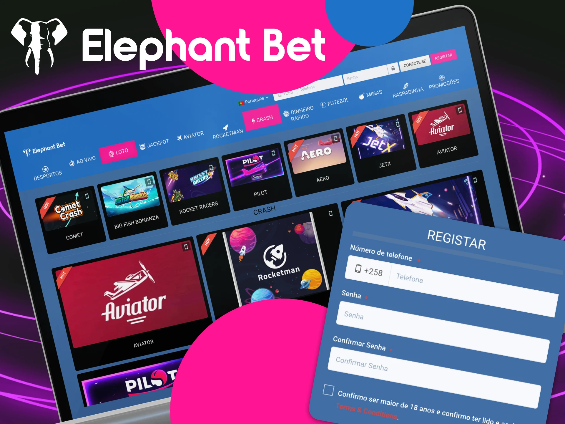 O que um jogador deve fazer para comeсar a jogar jogos virtuais no site do cassino online Elephant Bet.