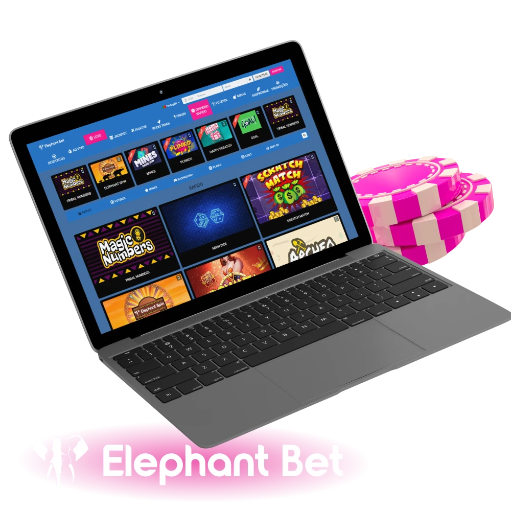 A Elephant Bet oferece mais de dois mil jogos virtuais.