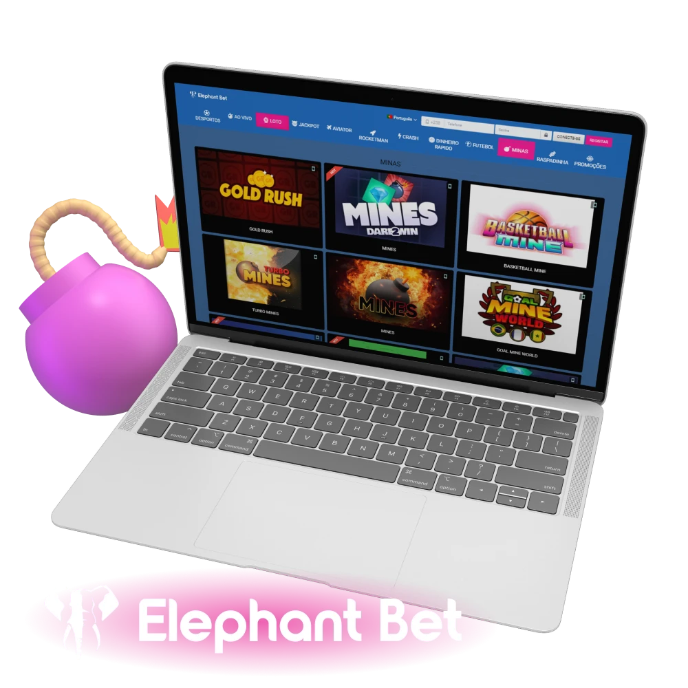 Existem jogos de minas no cassino online Elephant Bet.
