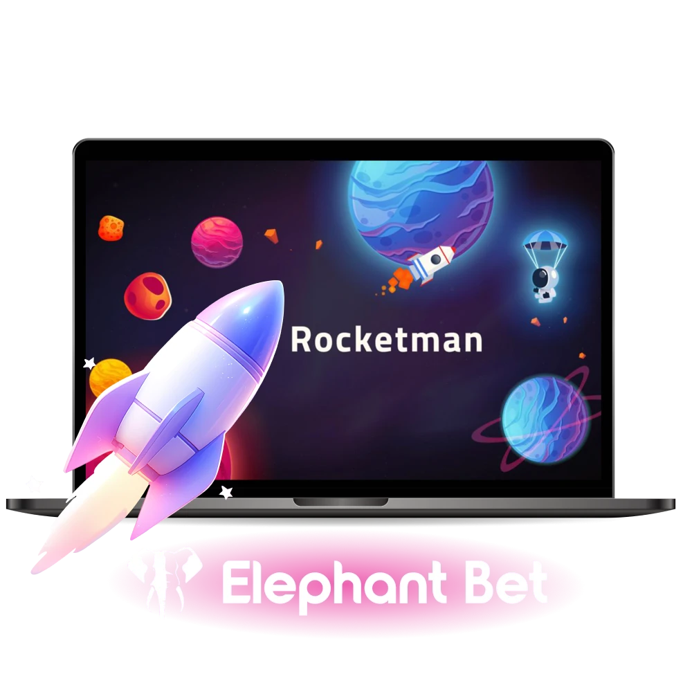 Joga o jogo mais popular Rocketman encontrando-o no menu principal do site Elephant Bet.