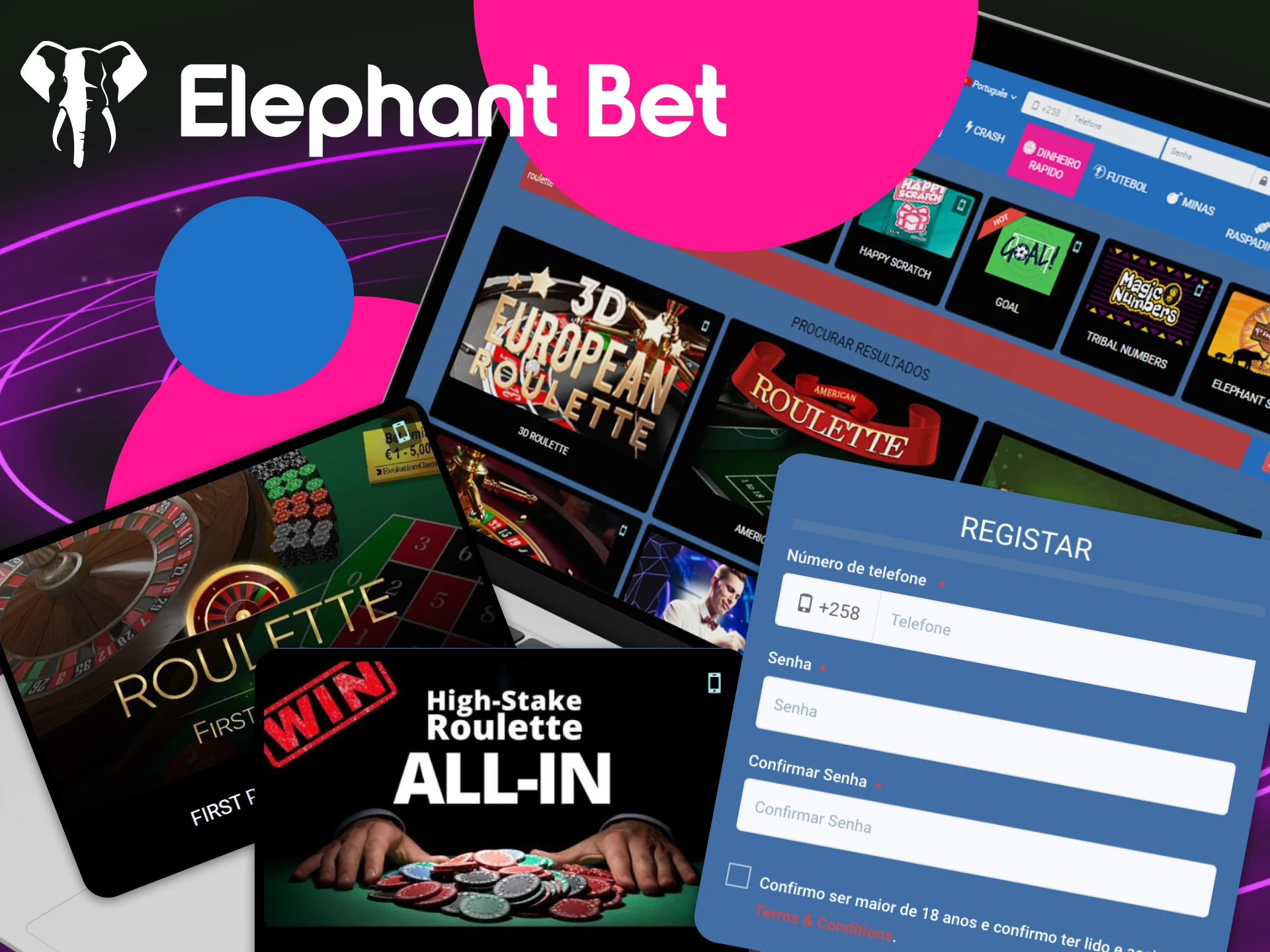 O que um jogador precisa fazer para começar a jogar roleta no site do cassino online Elephant Bet.