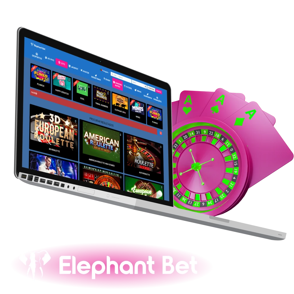 Posso jogar jogos de roleta no cassino online Elephant Bet.