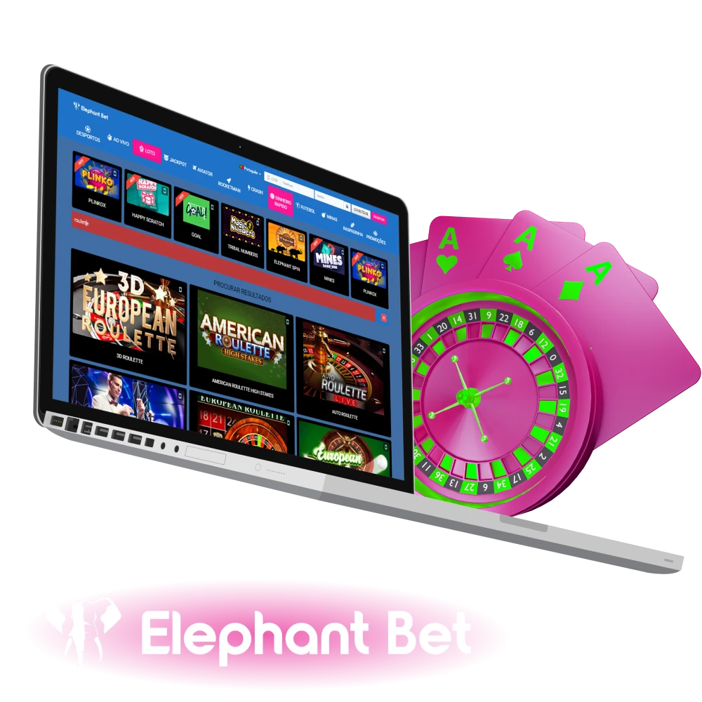 Posso jogar roleta no casino online Elephant Bet.