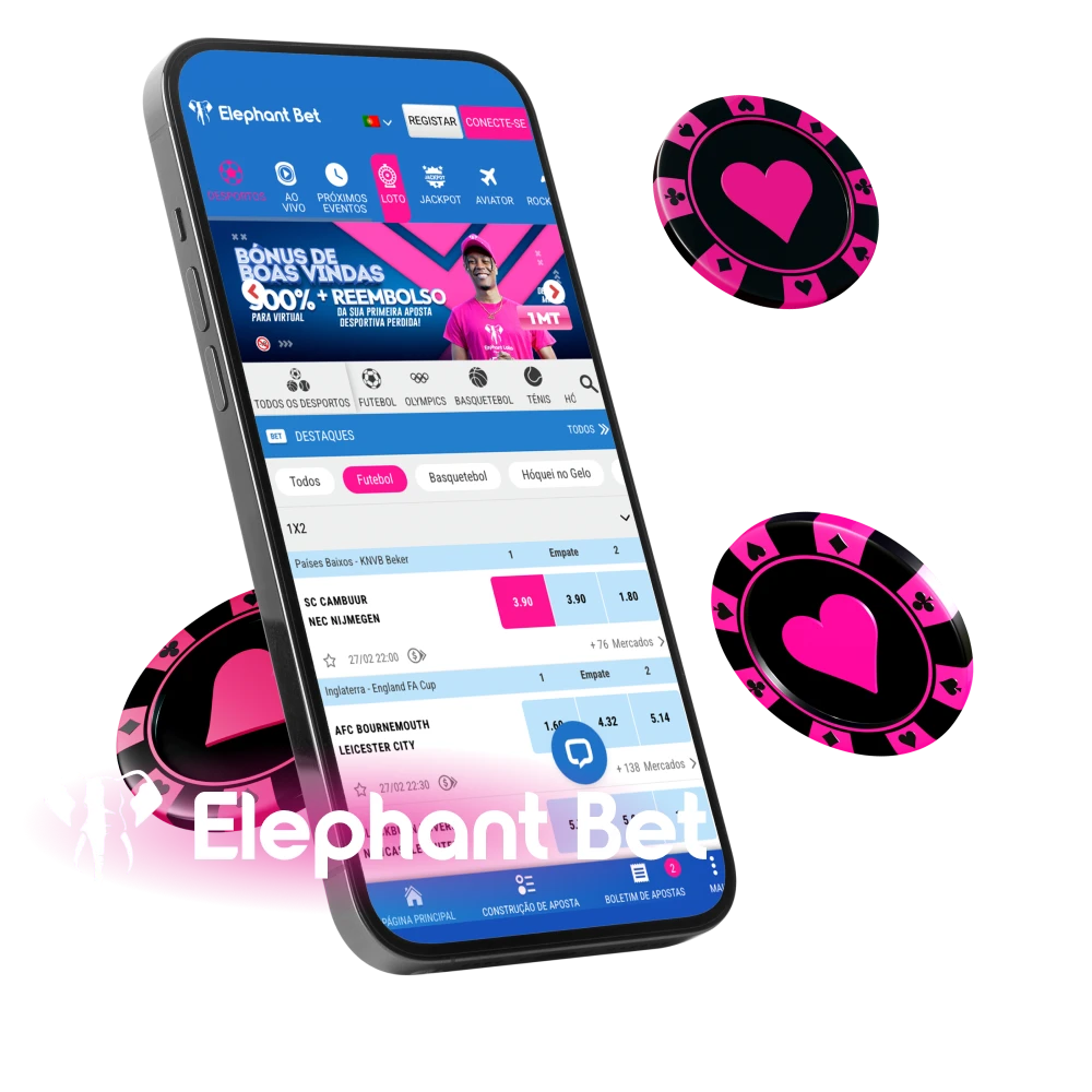 A app Elephant Bet para dispositivos Android e iOS está disponível para transferência.