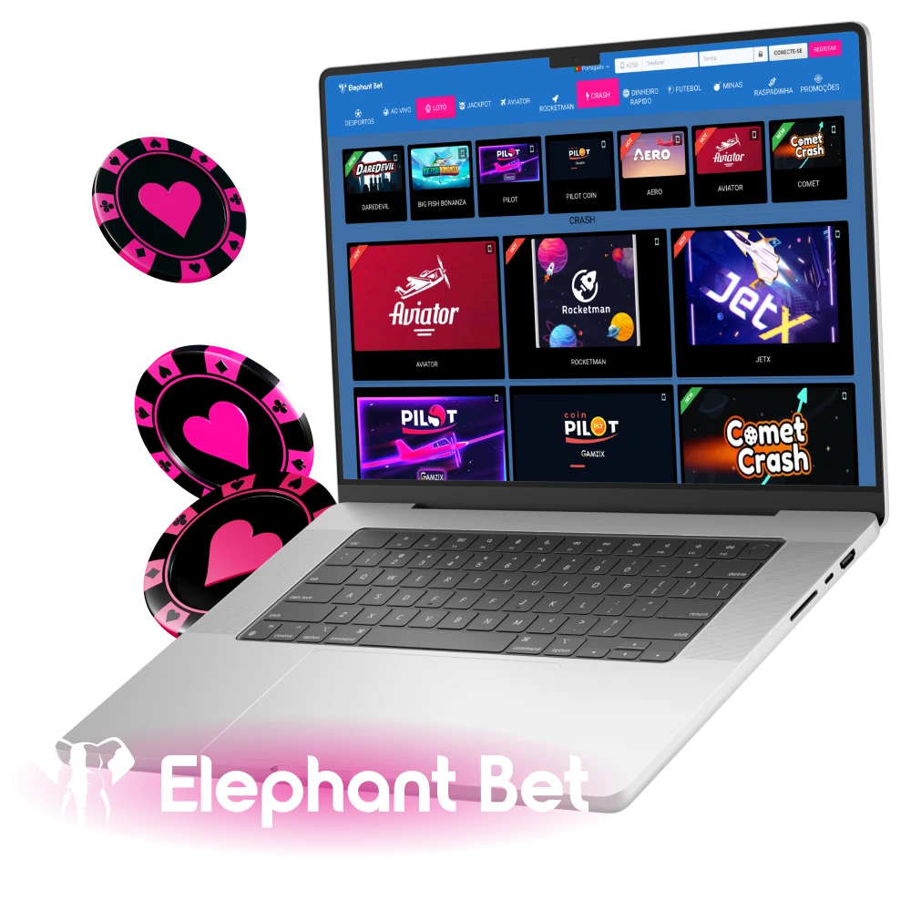 Que jogos existem no casino online Elephant Bet.