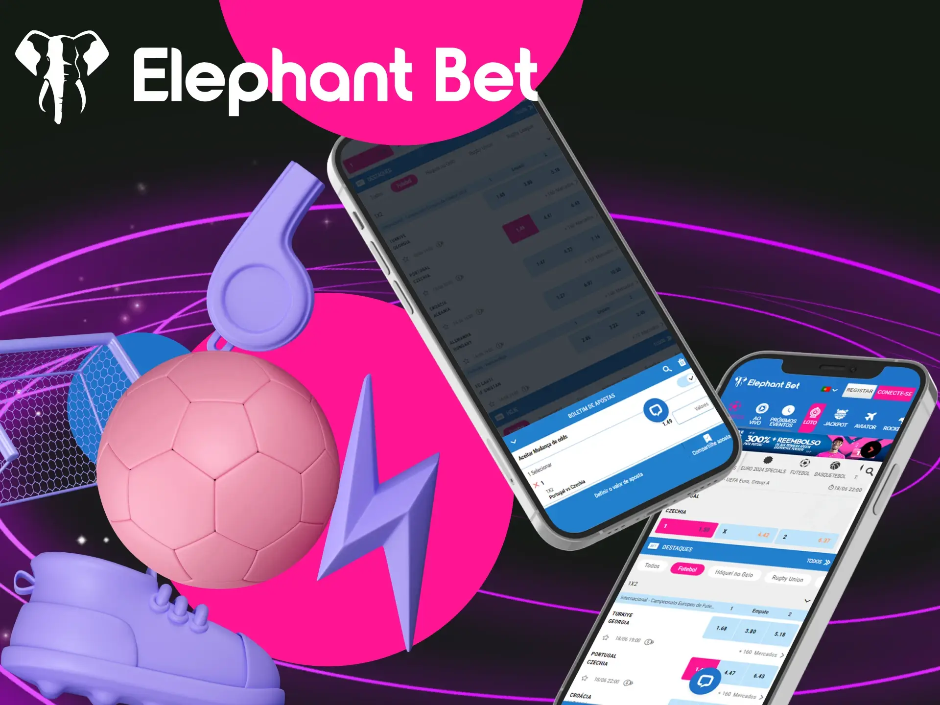 Os jogadores podem apostar em futebol no casino online Elephant Bet atraves do seu telefone.