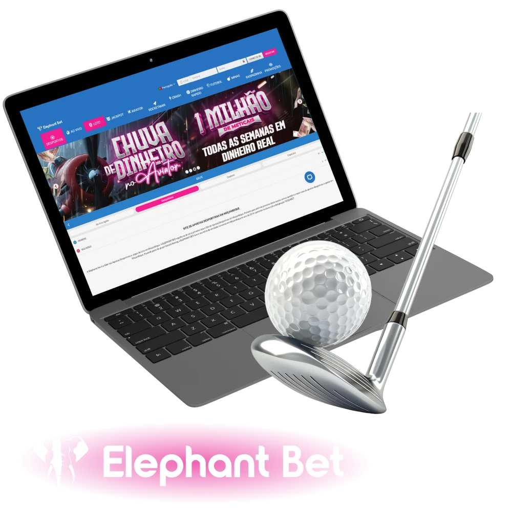 O casino online Elephant Bet oferece apostas de golfe.