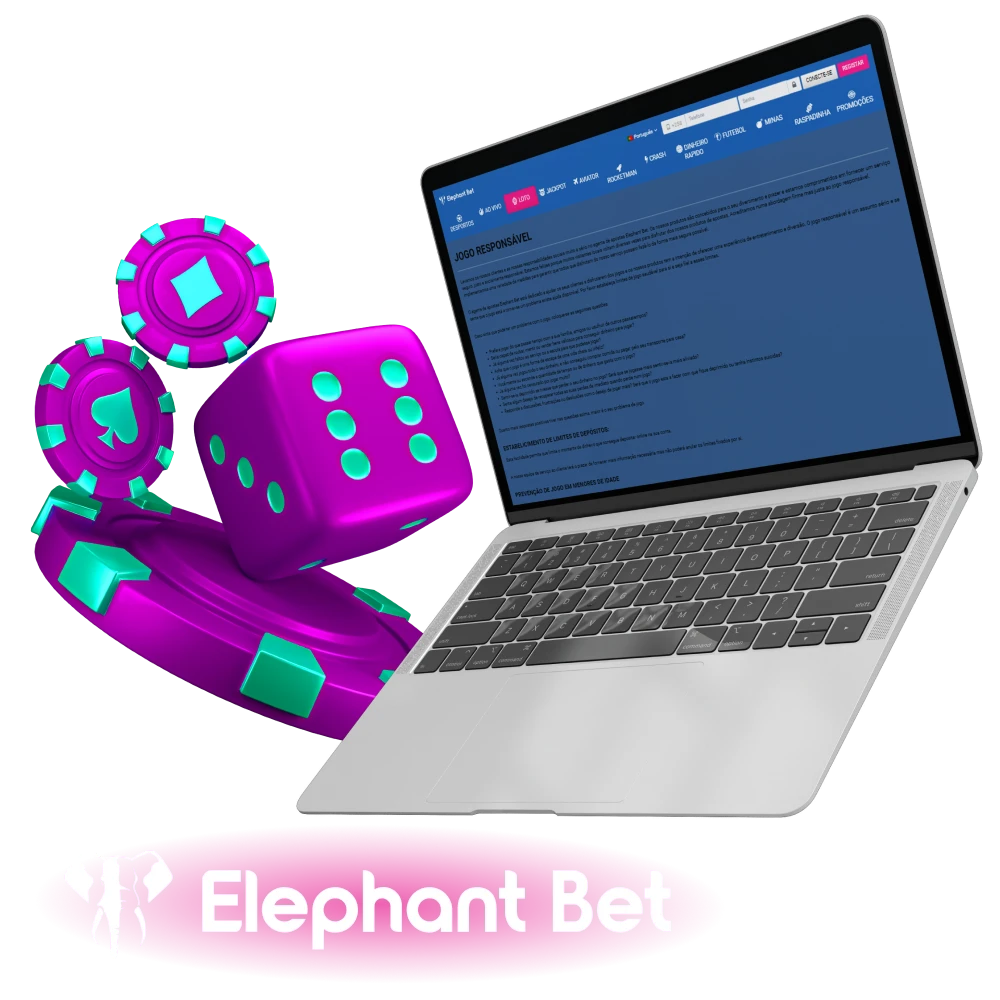 Elephant Bet para uma abordagem responsável do jogo nos jogadores.