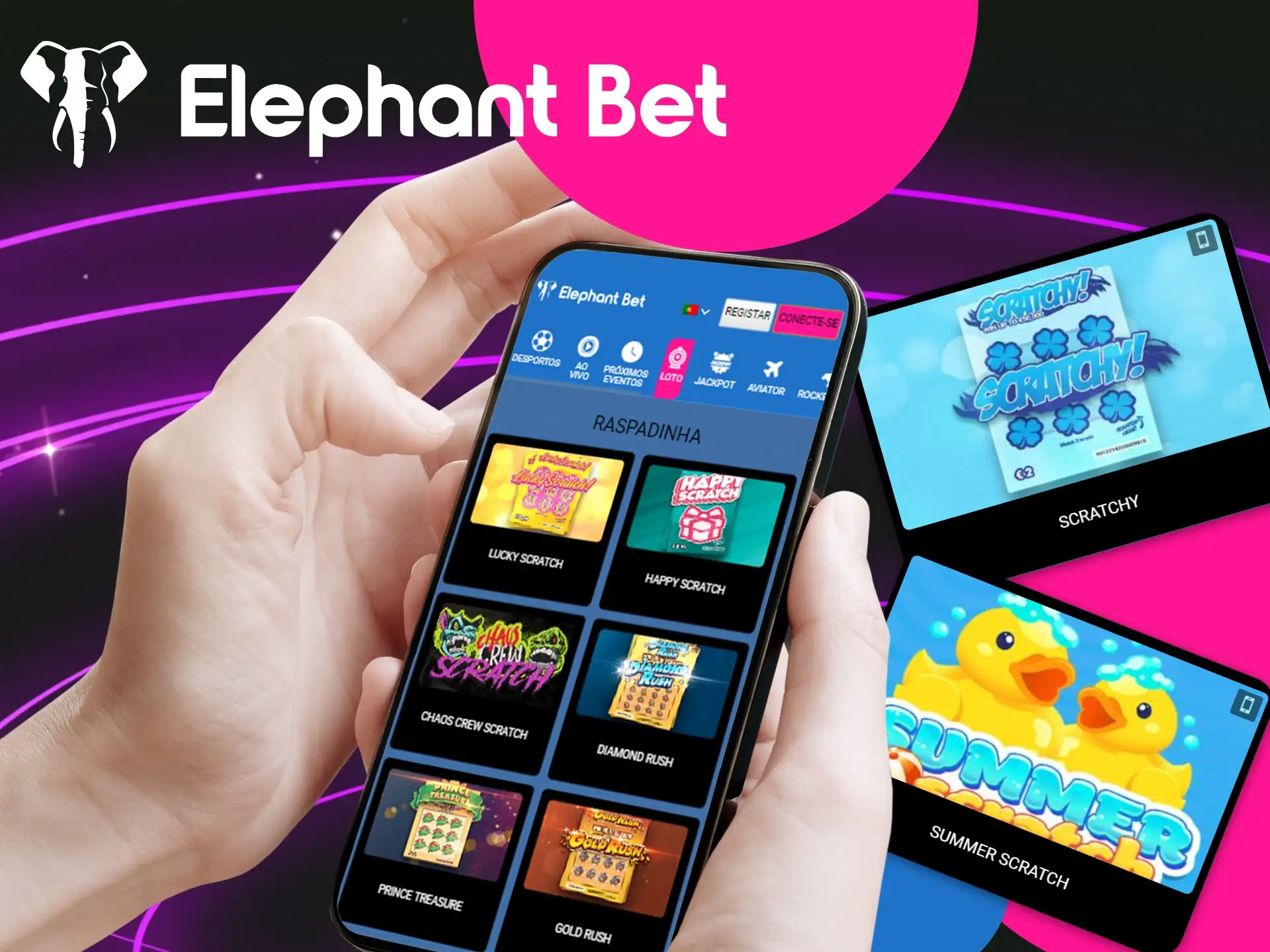 Que jogos Raspadinha sao apresentados no casino online Elephant Bet.