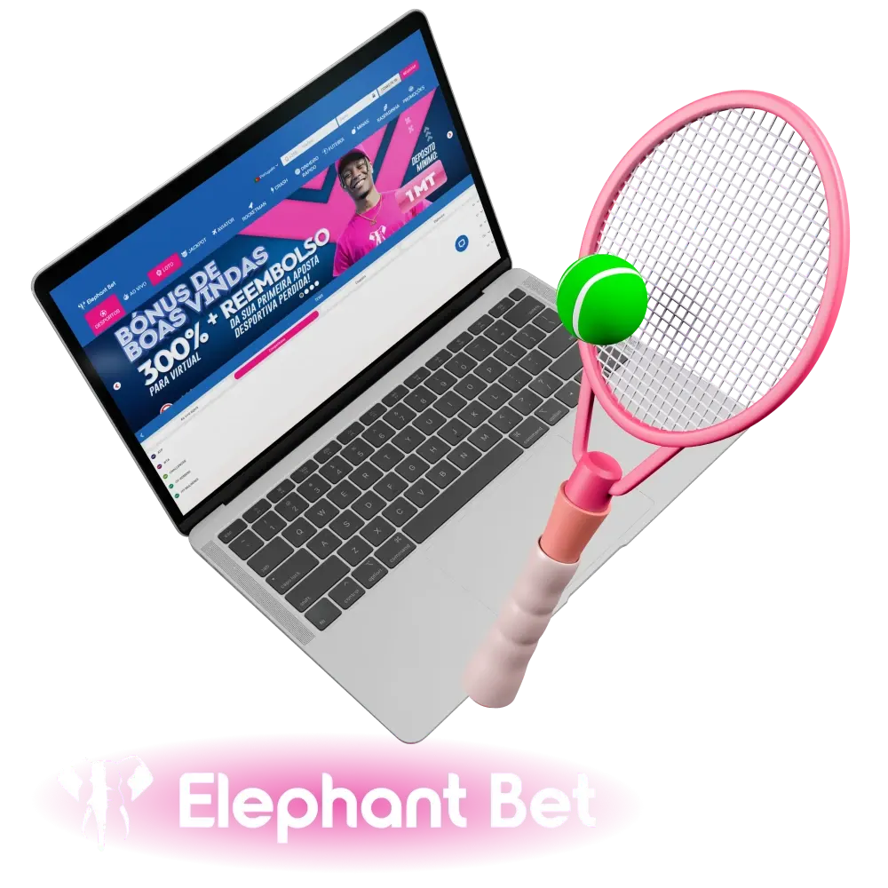 Existem apostas em tenis no cassino online Elephant Bet.