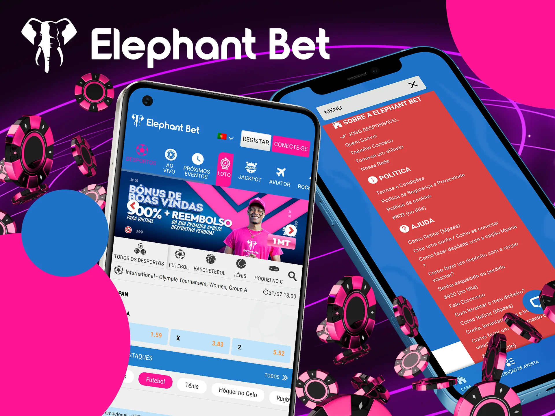 Você pode aproveitar os jogos no Elephant Bet por meio da versão móvel do site.